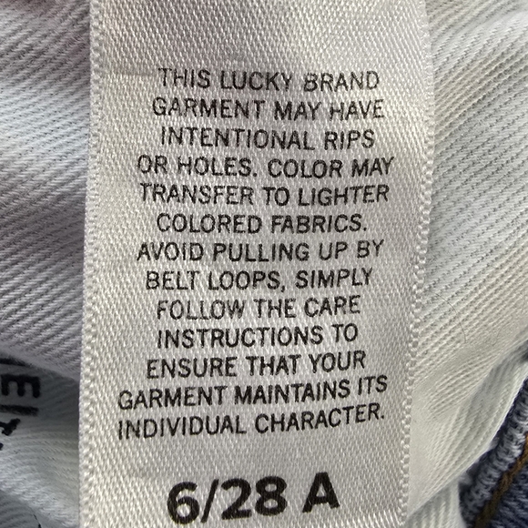 Lucky Brand Light Blue Size 6/28 Midrise Straight Jeans Womens Distressed - Picture 7 of 9